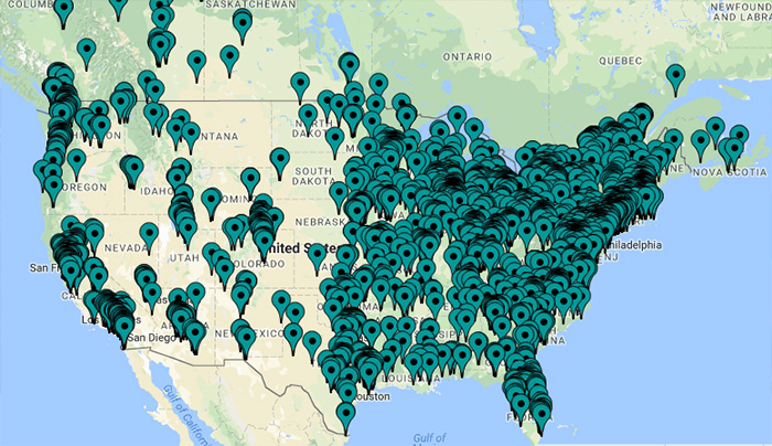 Teal Pumpkin Project FARE map locations