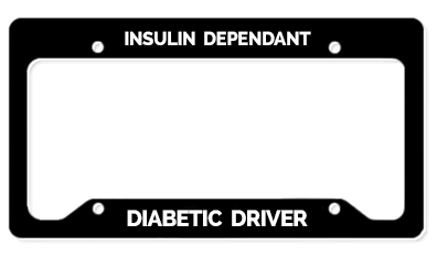 Diabetic License Plate Frame T1D Living Diabetes Blog