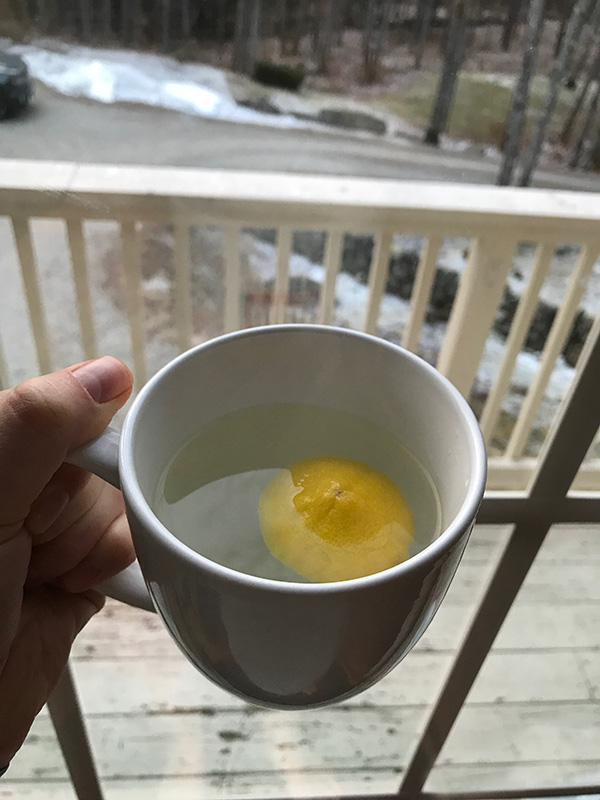 what i ate today 1 lemon water
