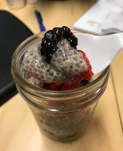 what i ate today chia seed pudding
