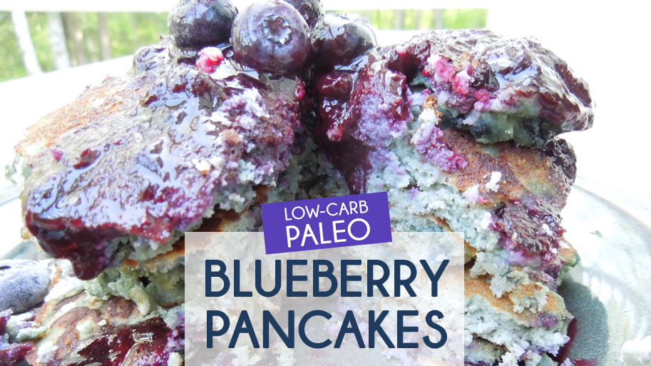 Low Carb and Paleo Blueberry Pancakes Keto