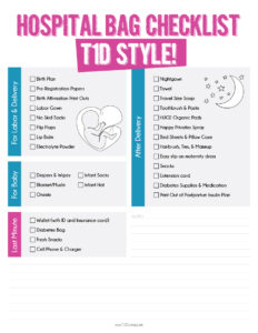 T1D Hospital Bag Checklist by T1D Living