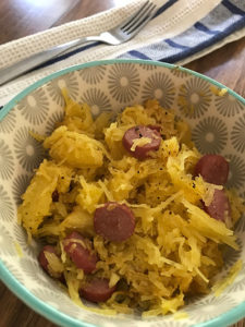 spaghetti-squash-with-hot-dogs