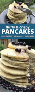 Pinterest Fluffly and Crispy Gluten Free Low Carb Pancakes