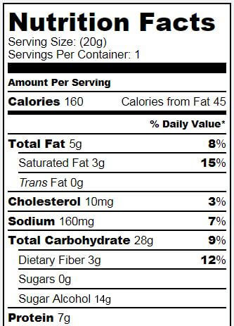 sugar alcohols nutrition label