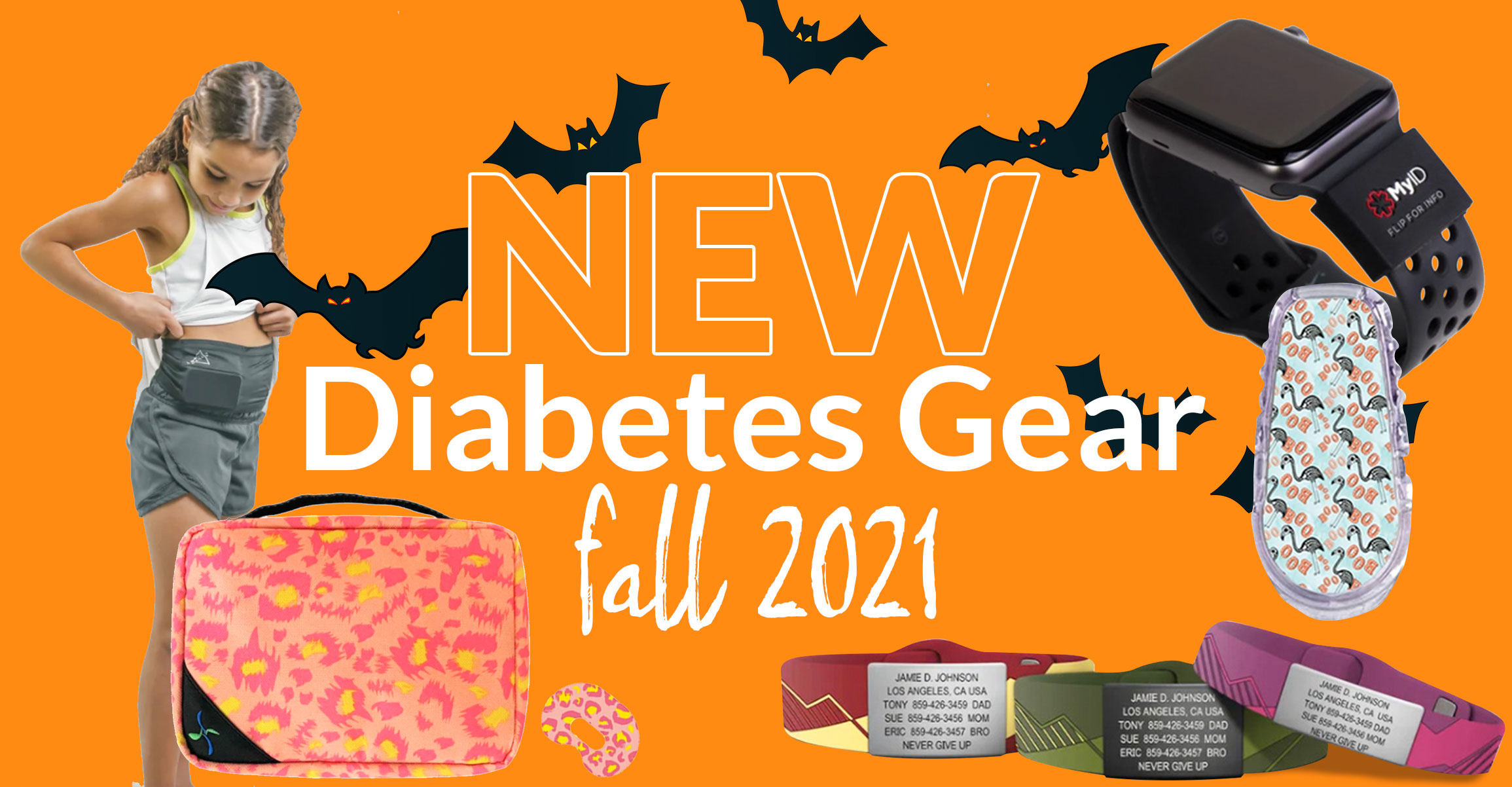 photo collage of NEW Diabetes Gear for Fall 2021