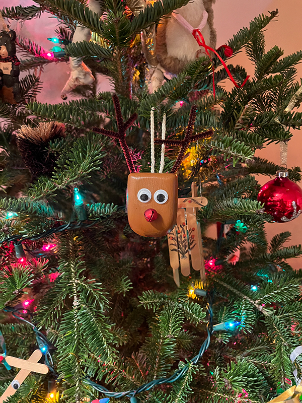 Rudolph the Rednosed Reindeer Christmas Tree DIY Omnipod Ornament