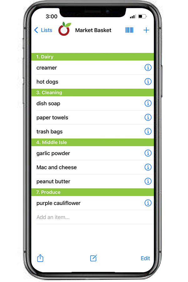 grocery list app